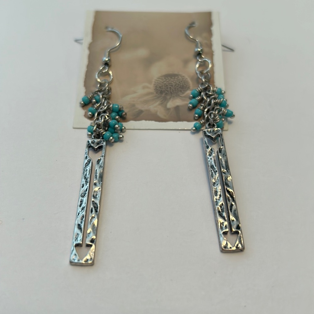 Stainless steel arrow earrings